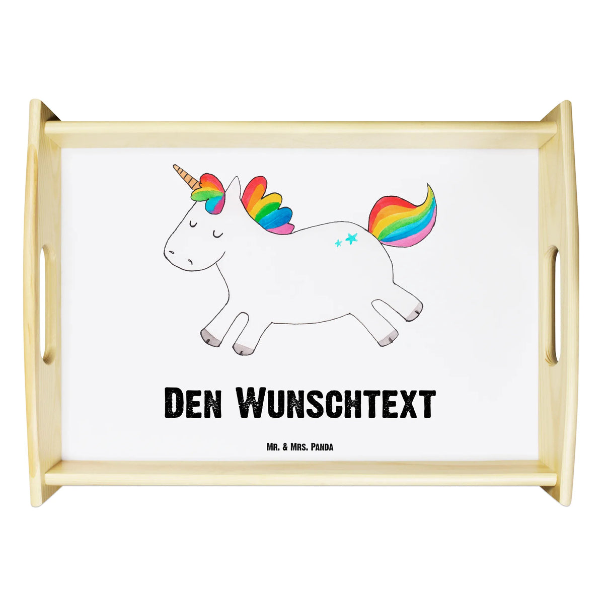 Personalised serving tray unicorn happy unicorn, unicorns, cheerful, joy of life, fun, happy, funny, joy