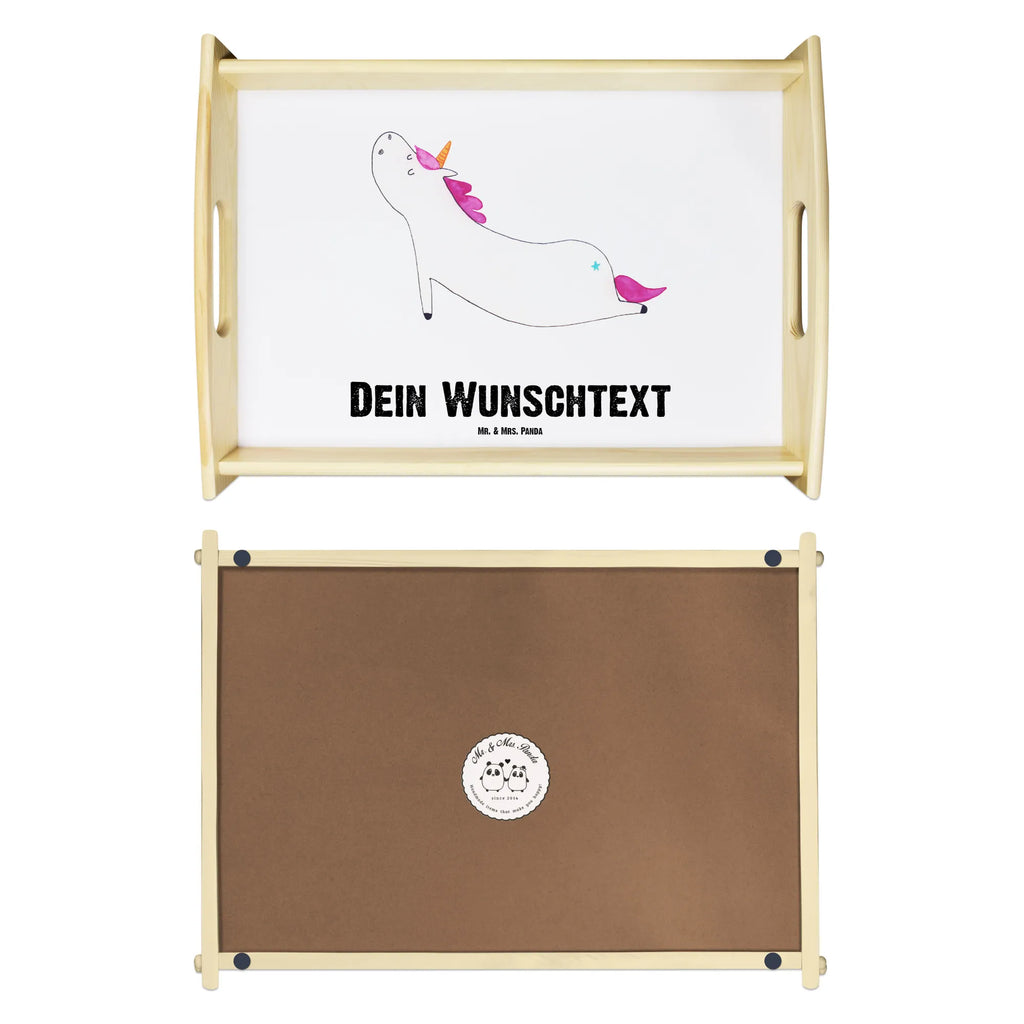 Personalised serving tray unicorn yoga unicorn, unicorns, mindfulness, present, relaxation, sweet, Unicorn, gift, sports, funny, yoga, Namaste