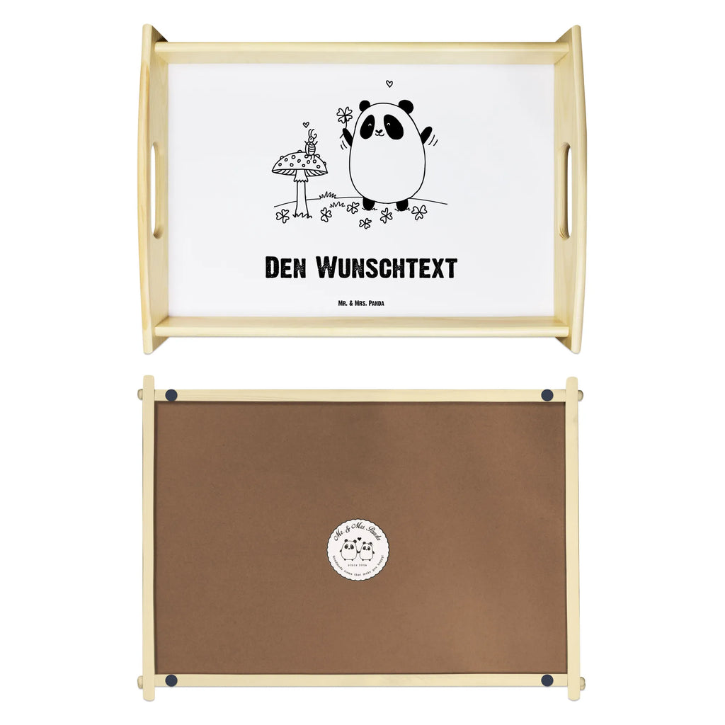Personalised serving tray Panda Happiness Personalisiertes Holztablett, Personalisiertes Frühstückstablett, Personalisiertes Dekotablett, Personalisiertes Tablett, Personalisiertes Serviertablett, Tablett mit Namen, Personalisiertes Küchentablett, Serviertablett mit Namen