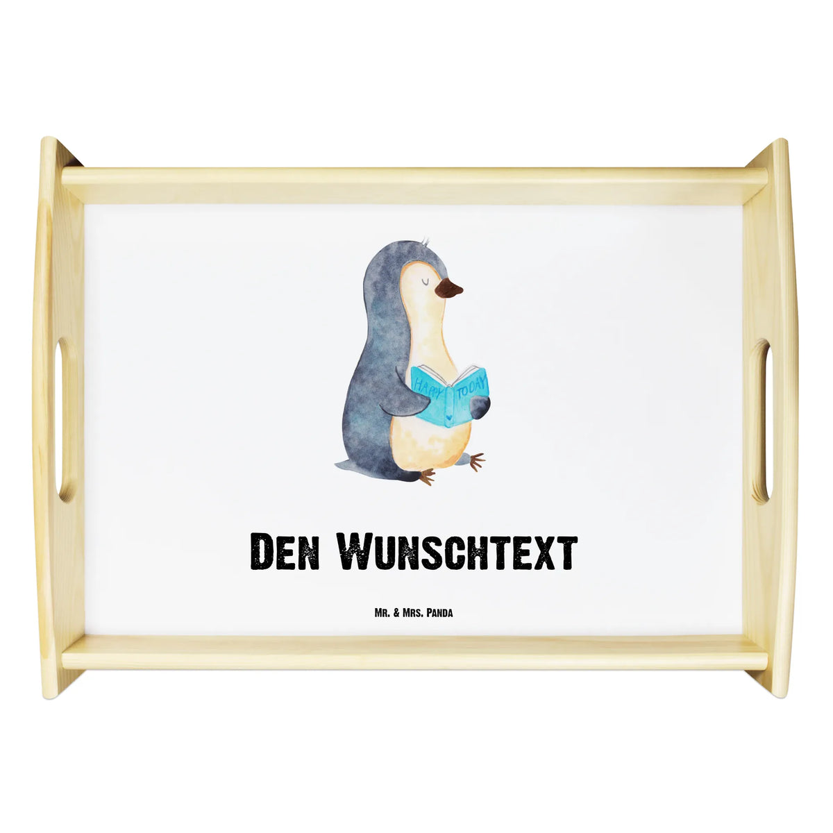 Personalised serving tray Penguin A book Penguin, North Pole, Winter, Penguins, lazing around, book, leisure, reading, doing nothing, bookworm, penguins, holidays, vacation
