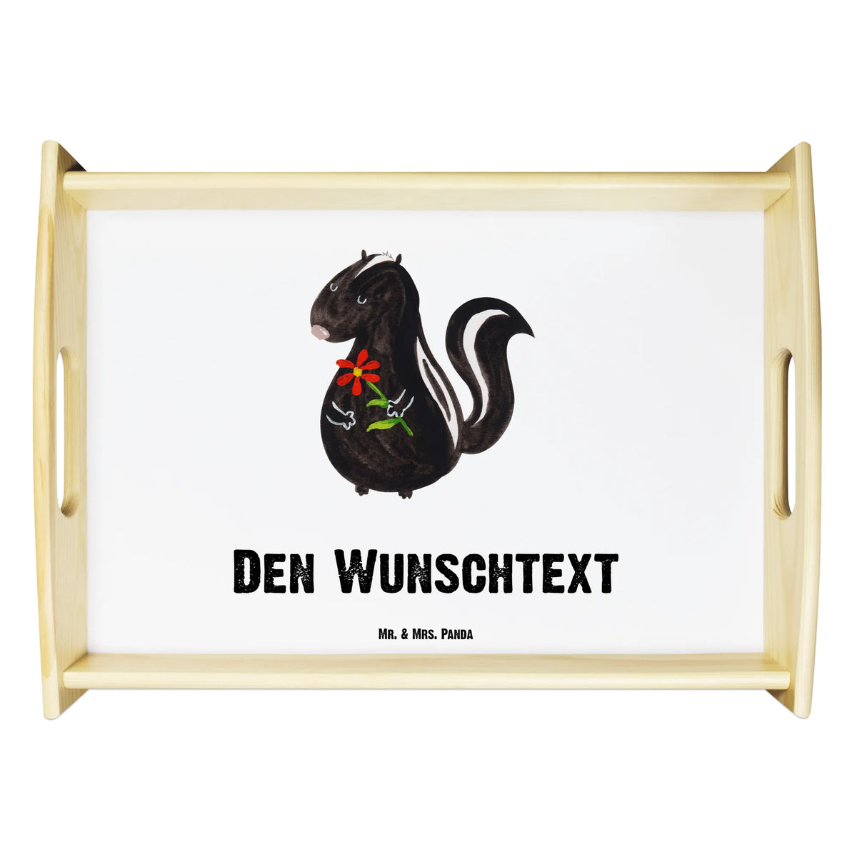 Personalised serving tray skunk flower Skunk, dreamy, skunk, stink, dreams, wild animal, daydreamer, predator, stinker