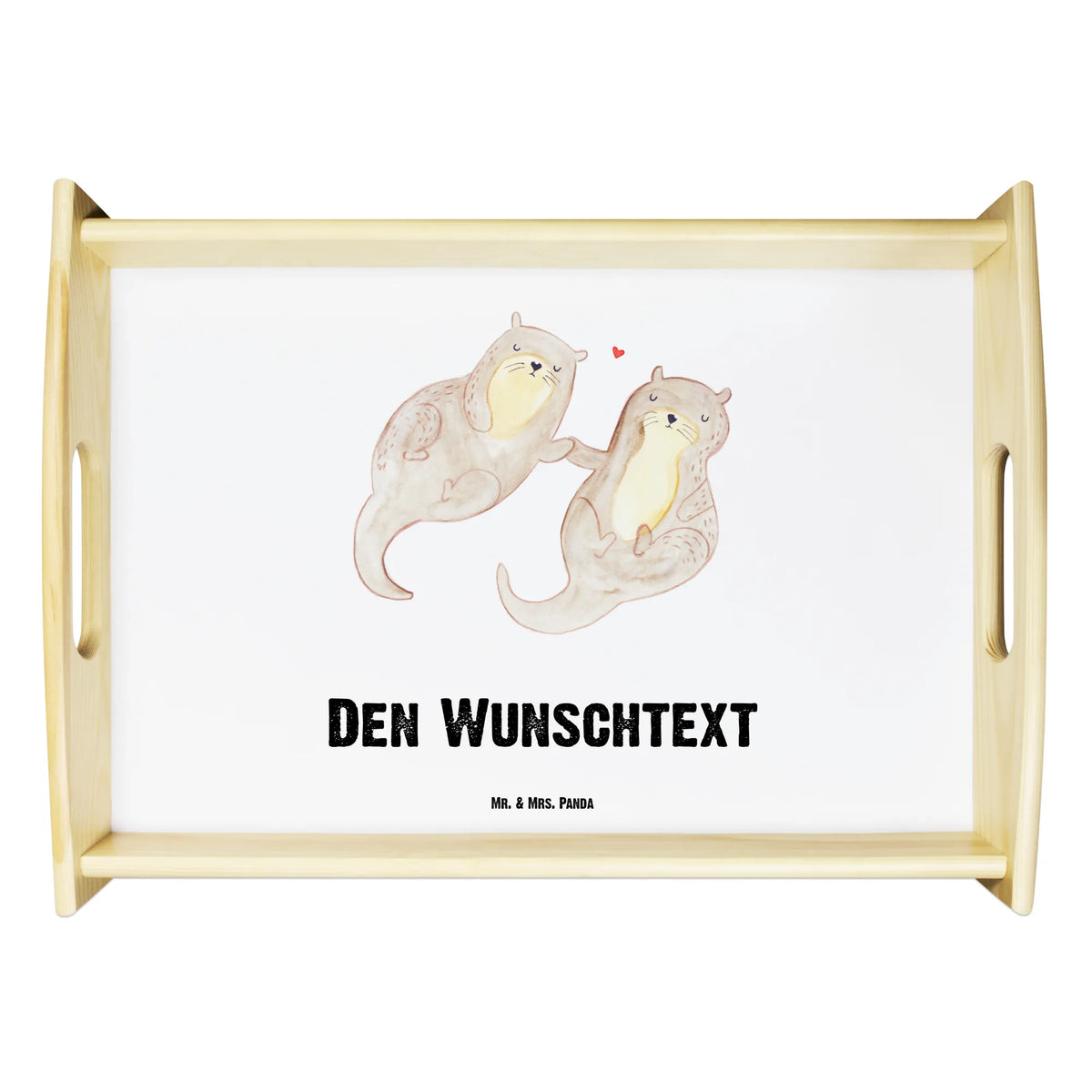 Personalised serving tray otter holding hands otter, marten, sea otter, European otter, water mammal, aquatic animal, baby otter, predator, water, otter gifts, animal lover, gift ideas for animal lovers, animal, mammal, water animal, gifts for people in love, Otter Sea Otter Lake Otter