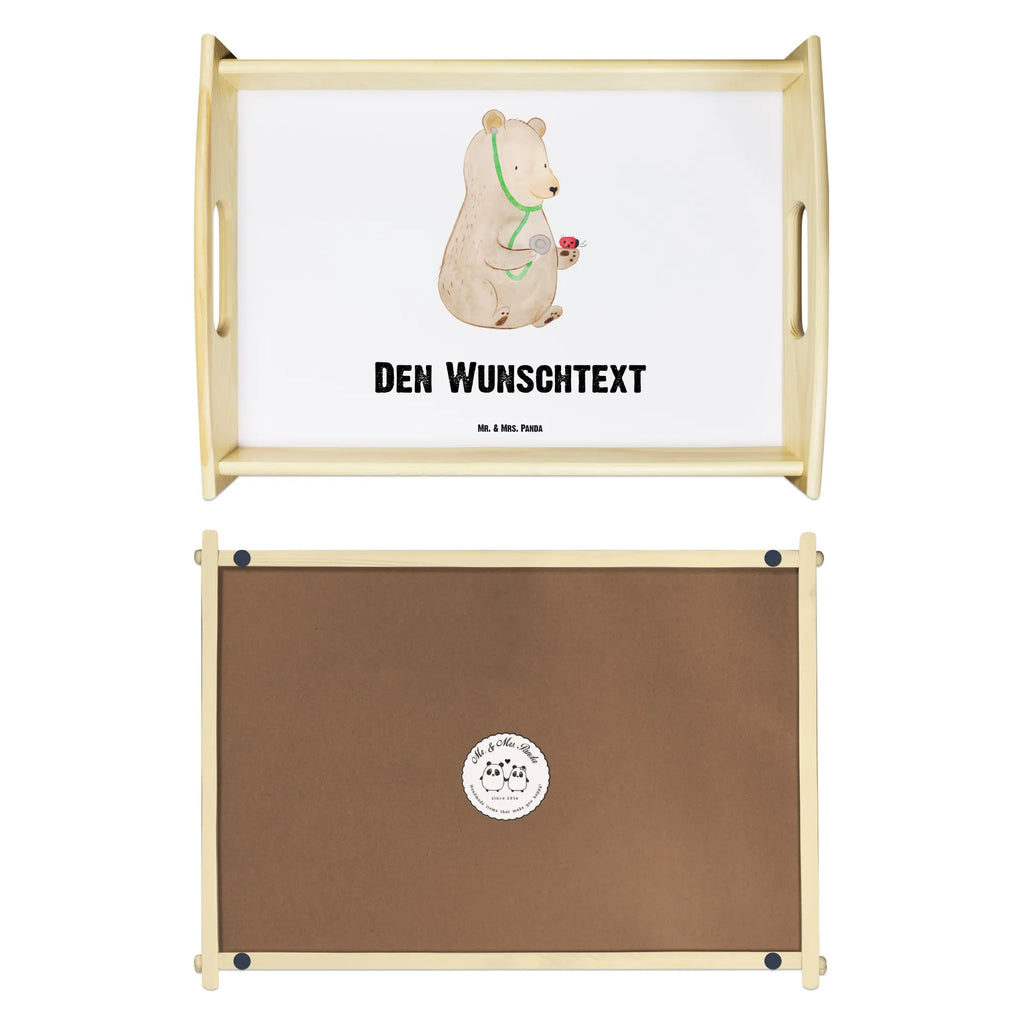 Personalisiertes Serviertablett Bär Arzt Personalisiertes Holztablett, Personalisiertes Serviertablett, Personalisiertes Küchentablett, Personalisiertes Dekotablett, Tablett mit Namen, Serviertablett mit Namen, Personalisiertes Frühstückstablett, Personalisiertes Tablett, Bär, Teddy, Teddybär, Doktor, Ärztin, Professorin, Doktorin, Professor, Arzt
