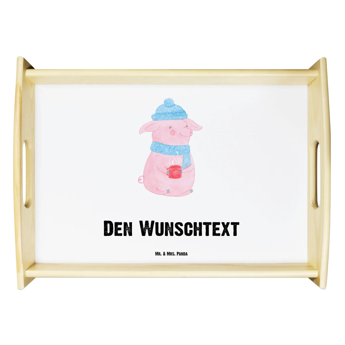 Personalised serving tray Pig Mulled wine Winter, Christmas, Christmas time, snow, mulled wine, Christmas market, mulled pig, punch