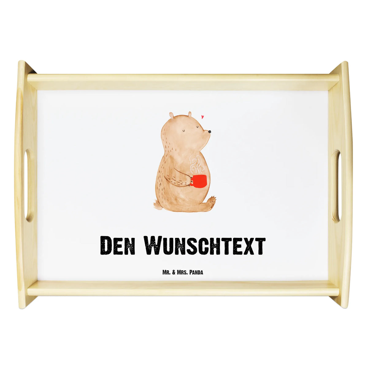 Personalised serving tray bear Coffee bear, teddy, teddy bear, cuddly toy, coffee, bears, conquer the world, motivation, morning routine, good morning, save the world