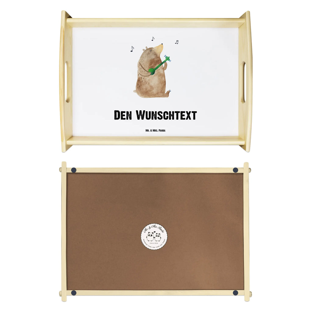 Personalised serving tray bear guitar bear, teddy, teddy bear, cuddly toy