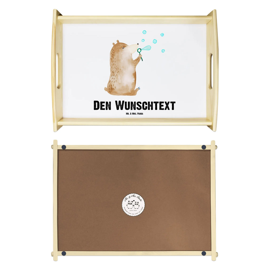 Personalisiertes Serviertablett Bär Seifenblasen Serviertablett mit Namen, Personalisiertes Serviertablett, Personalisiertes Küchentablett, Personalisiertes Tablett, Personalisiertes Frühstückstablett, Tablett mit Namen, Personalisiertes Dekotablett, Personalisiertes Holztablett, Bär, Teddy, Teddybär, Seifenblasen Bär Lustig Sein Glücklich Traurig Happy