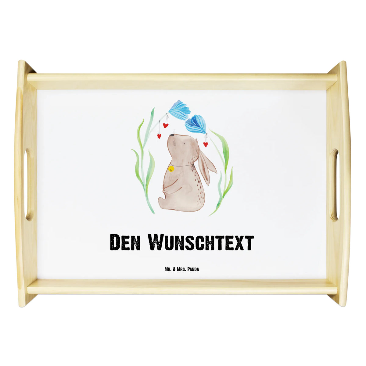 Personalised serving tray Hare flower Easter, Easter bunny, dreams, baptism, pregnancy, first child, rabbit, child, child's birthday, christening gift, birth, birthday, Bunny, hope