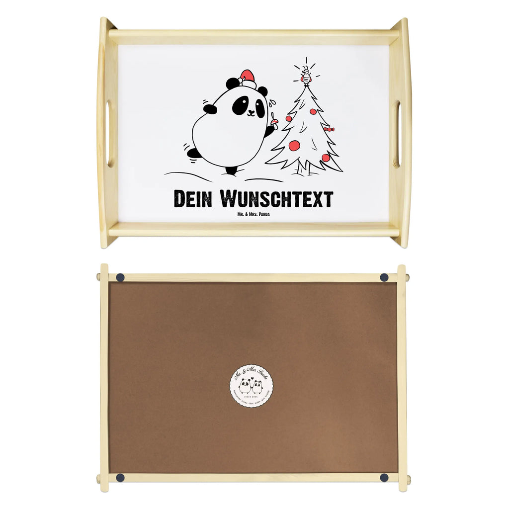 Personalised serving tray Panda Christmas Time Tablett mit Namen, Betttablet, Personalisiertes Küchentablett, Personalisiertes Tablett, Service Tablett, Serviertablett mit Namen, Personalisiertes Holztablett, Personalisiertes Frühstückstablett, Personalisiertes Serviertablett, Tablett mit Henkel, Personalisiertes Dekotablett