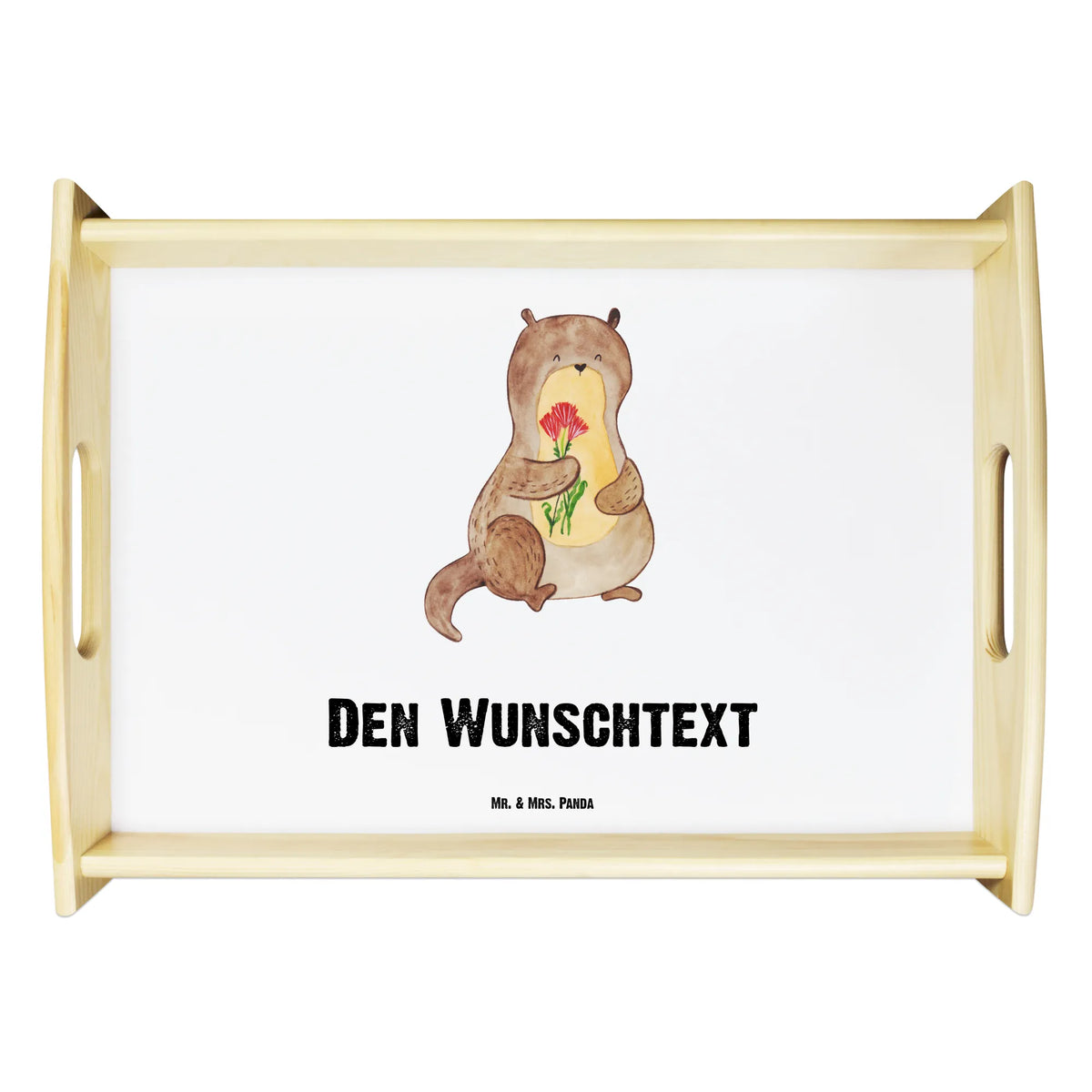 Personalised serving tray otter Bunch of flowers otter, marten, sea otter, European otter, water mammal, aquatic animal, baby otter, predator, water, otter gifts, animal lover, gift ideas for animal lovers, animal, mammal, water animal, gifts for people in love, Otter Sea Otter Lake Otter