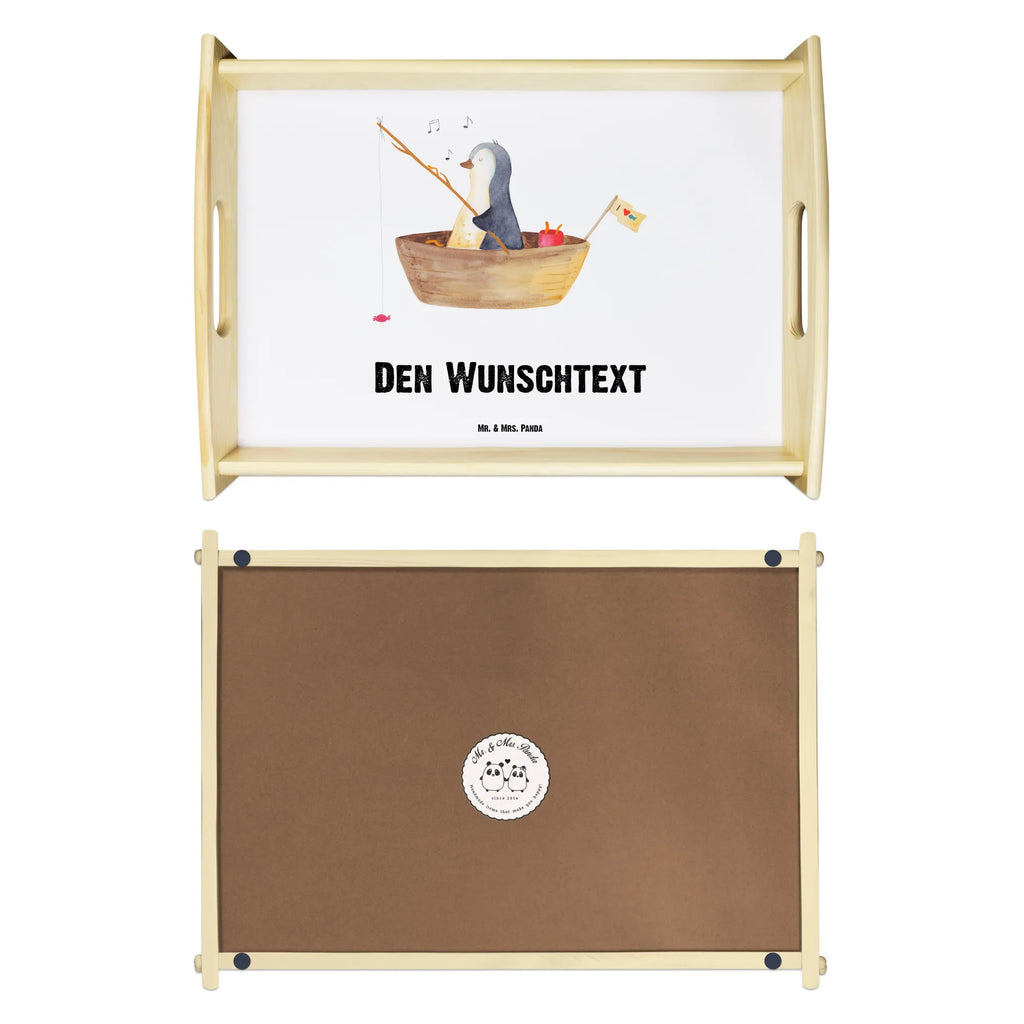 Personalisiertes Serviertablett Pinguin Angelboot Tablett mit Namen, Personalisiertes Küchentablett, Personalisiertes Frühstückstablett, Serviertablett mit Namen, Personalisiertes Serviertablett, Personalisiertes Tablett, Personalisiertes Dekotablett, Personalisiertes Holztablett, Pinguin, Neuanfang, Lebenslust, Neustart, Trennung, Geschenkidee Liebeskummer, genießen, Pinguine, Boot, Leben, Scheidung, Angeln, Motivation, Angelboot