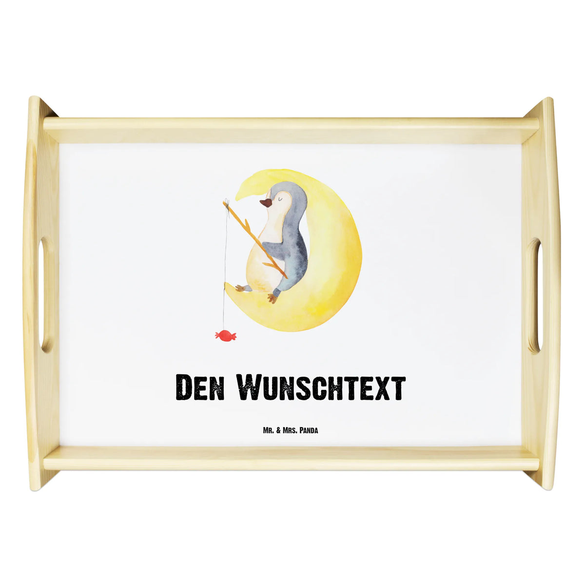 Personalised serving tray Penguin moon Penguin, North Pole, Winter, Penguins, sleep, bedroom, saying, guest room, insomnia, penguins, night's rest, falling asleep