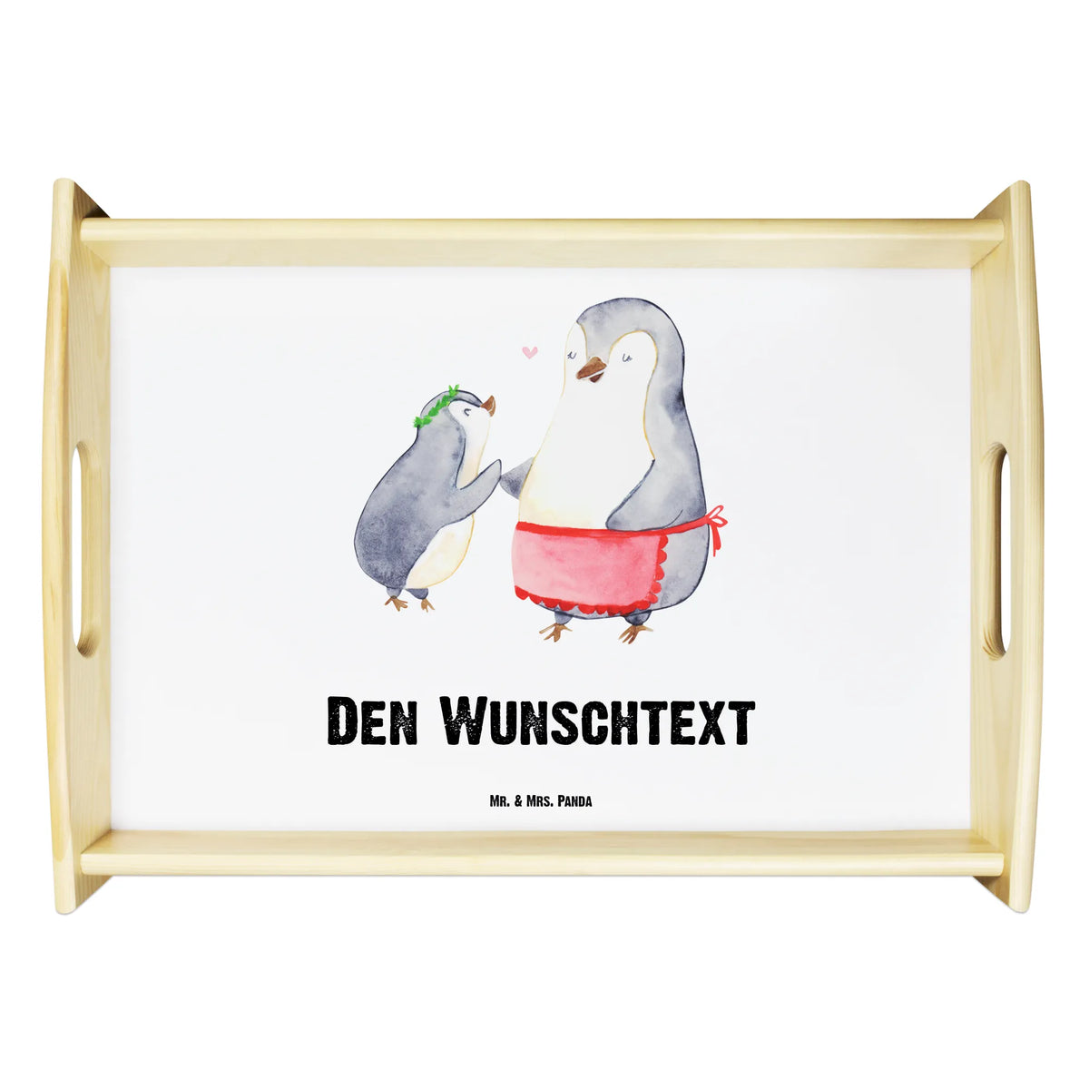 Personalised serving tray Penguin with child Family, Father's Day, Mother's Day, brother, sister, Mom, Dad, Mummy, Mother, Mommy, Birthday, Gift