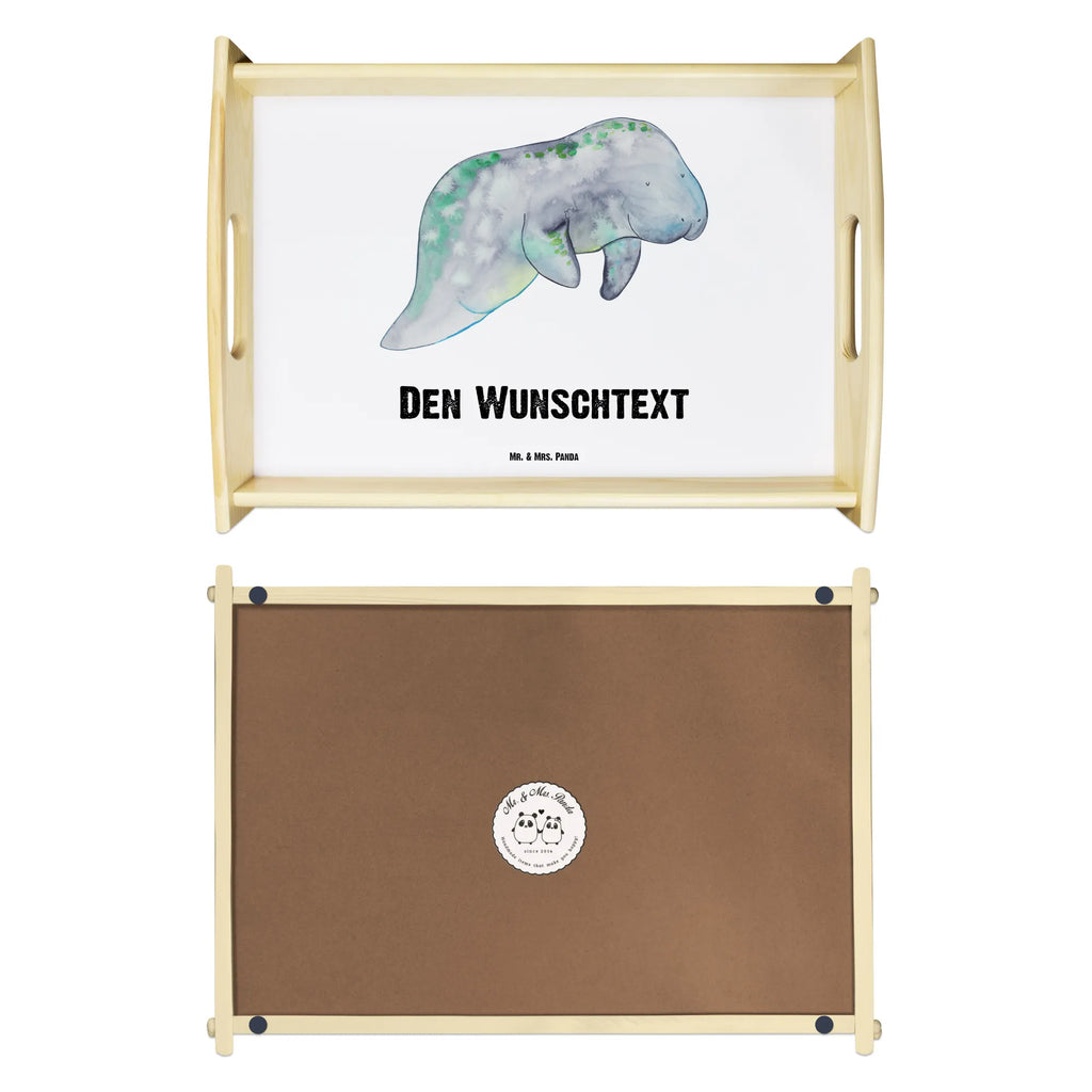 Personalised serving tray manatee Relax Seafood, aquatic animals, ocean, sea, fish, shells, corals, reef, whale, narwhal, sea urchin, lobster, platypus, turtle, manatee, crocodile, orca, shrimp, gifts for seafood lovers, water world, underwater animals, underwater world, vacation, deep sea, seafood fans, gift ideas, seafood decoration, seafood posters, manatees, losing weight, sugar, sweets, food, diet mania, diet