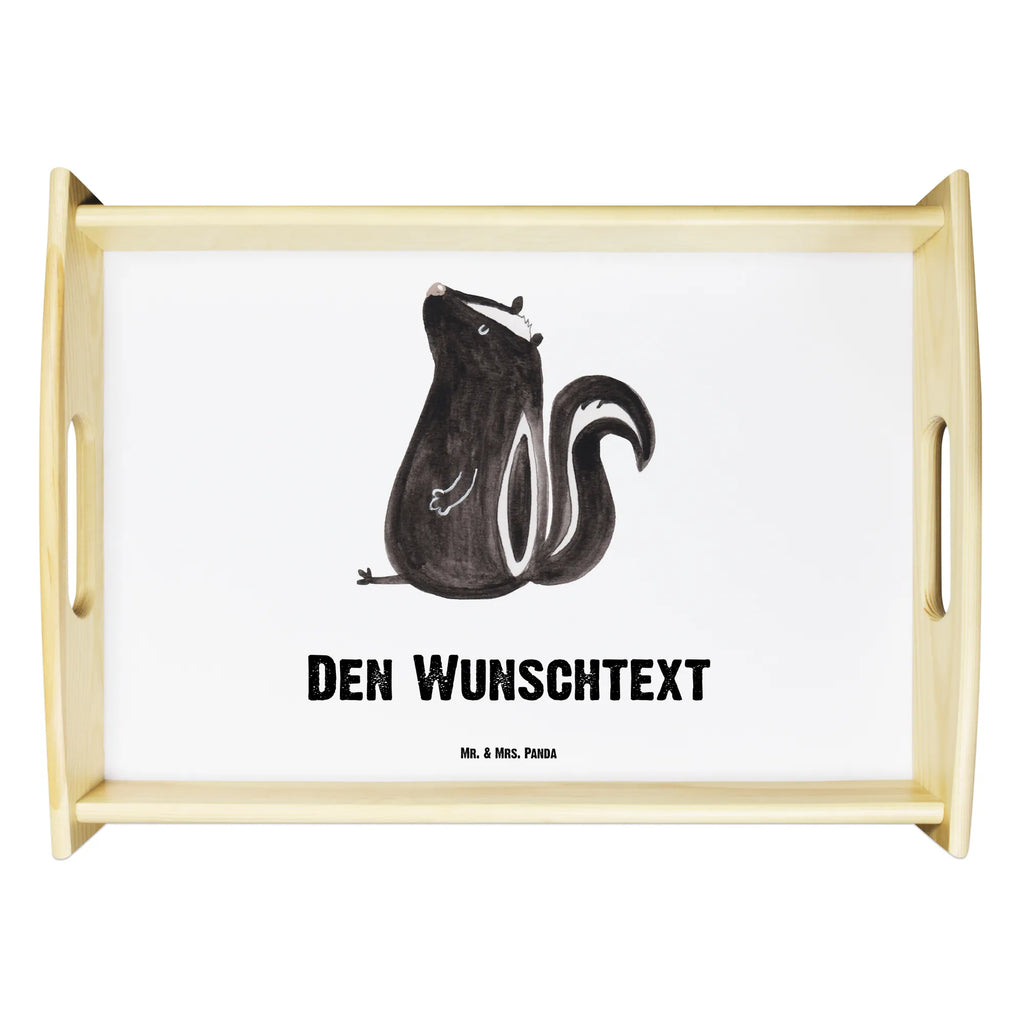 Personalised serving tray skunk Sit Skunk, predator, know-it-all, law, office, skunk, wild animal, slogan, stinky, stinker