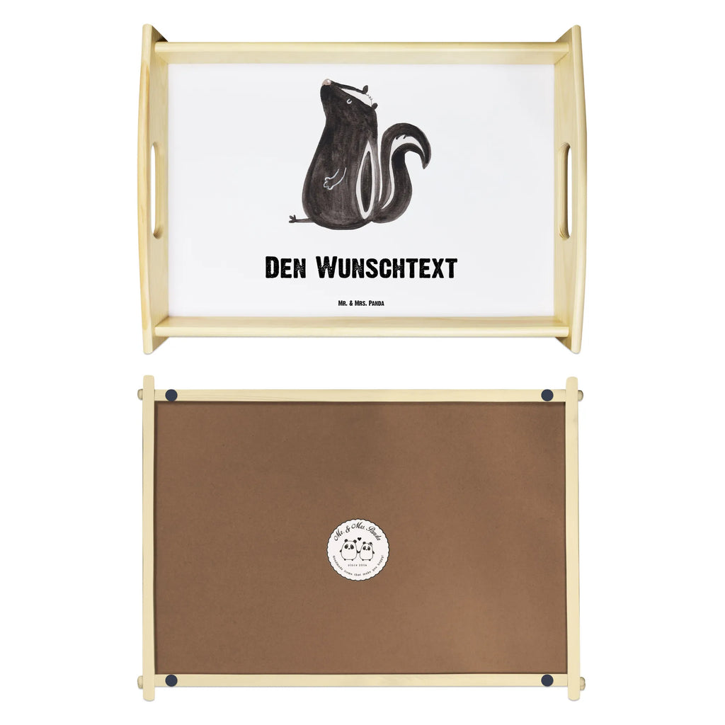 Personalised serving tray skunk Sit Skunk, predator, know-it-all, law, office, skunk, wild animal, slogan, stinky, stinker