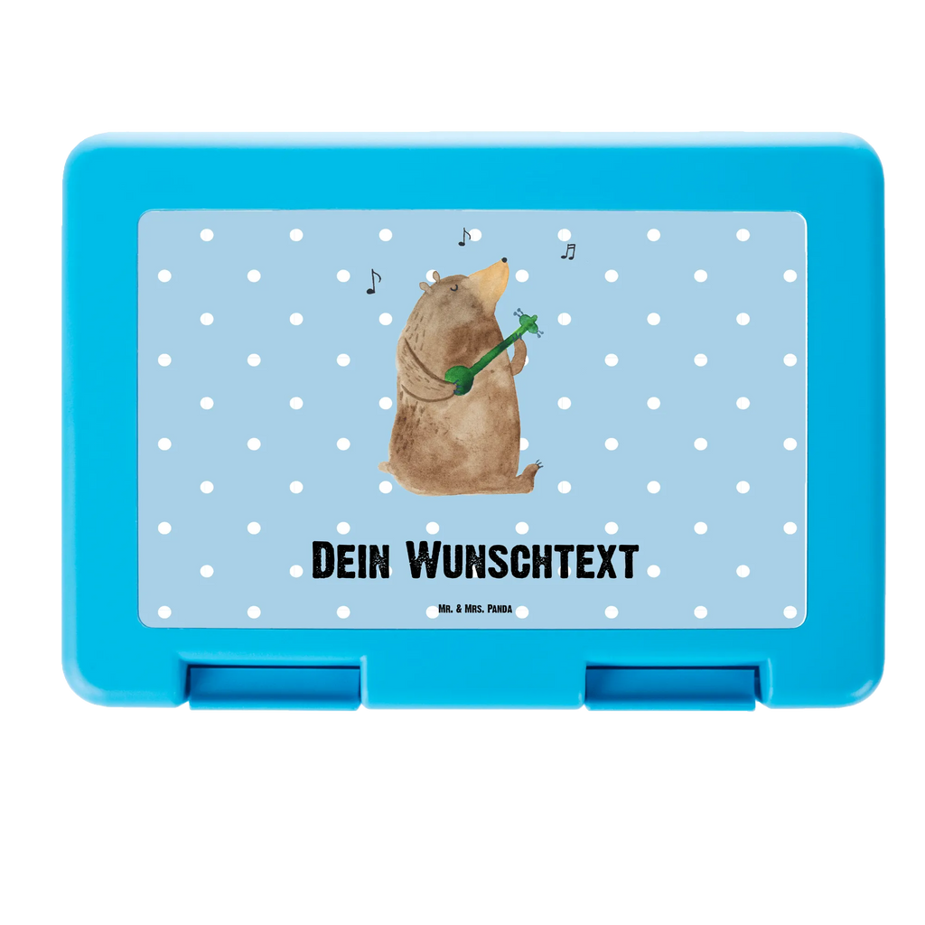 Spersonalizowany pojemnik na kanapki niedźwiedź Gitara Niedźwiedź, Miś, Pluszowy miś