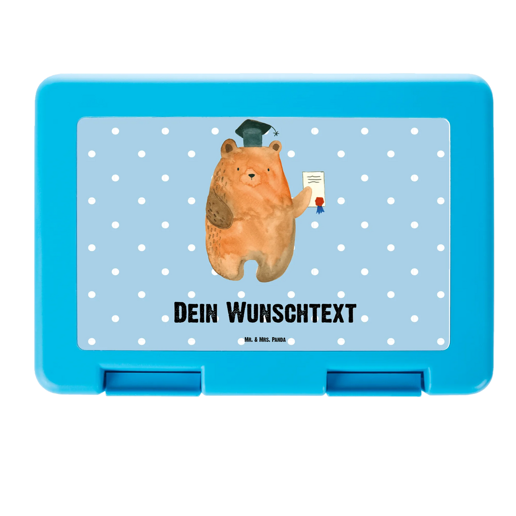 Personalised lunch box bear Test bear, teddy, teddy bear, cuddly toy, diploma, Abitur, degree, examinations, examination passed, certificate