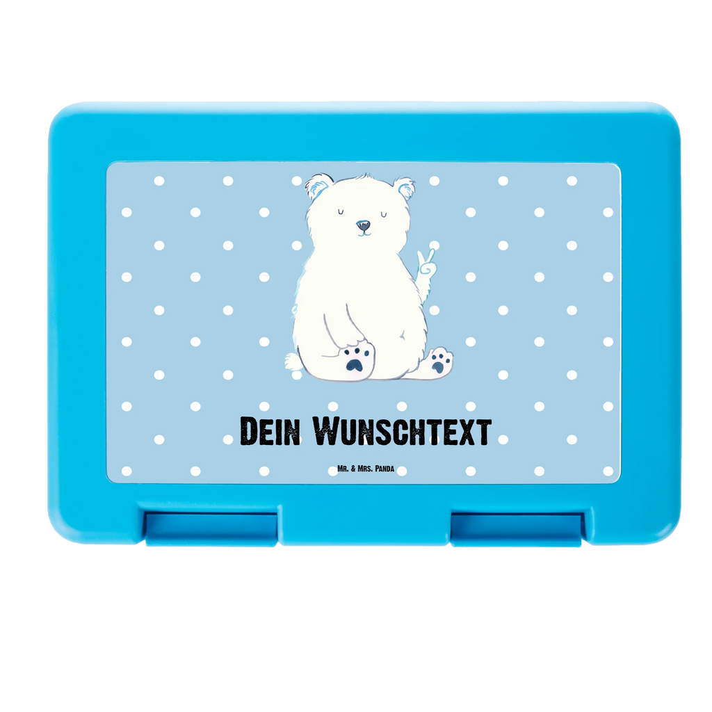 Personalised lunch box Icebear Lazy bear, teddy, teddy bear, cuddly toy, work, office job, office, workplace, lazy, home office, Polar bear, North Pole, relaxing