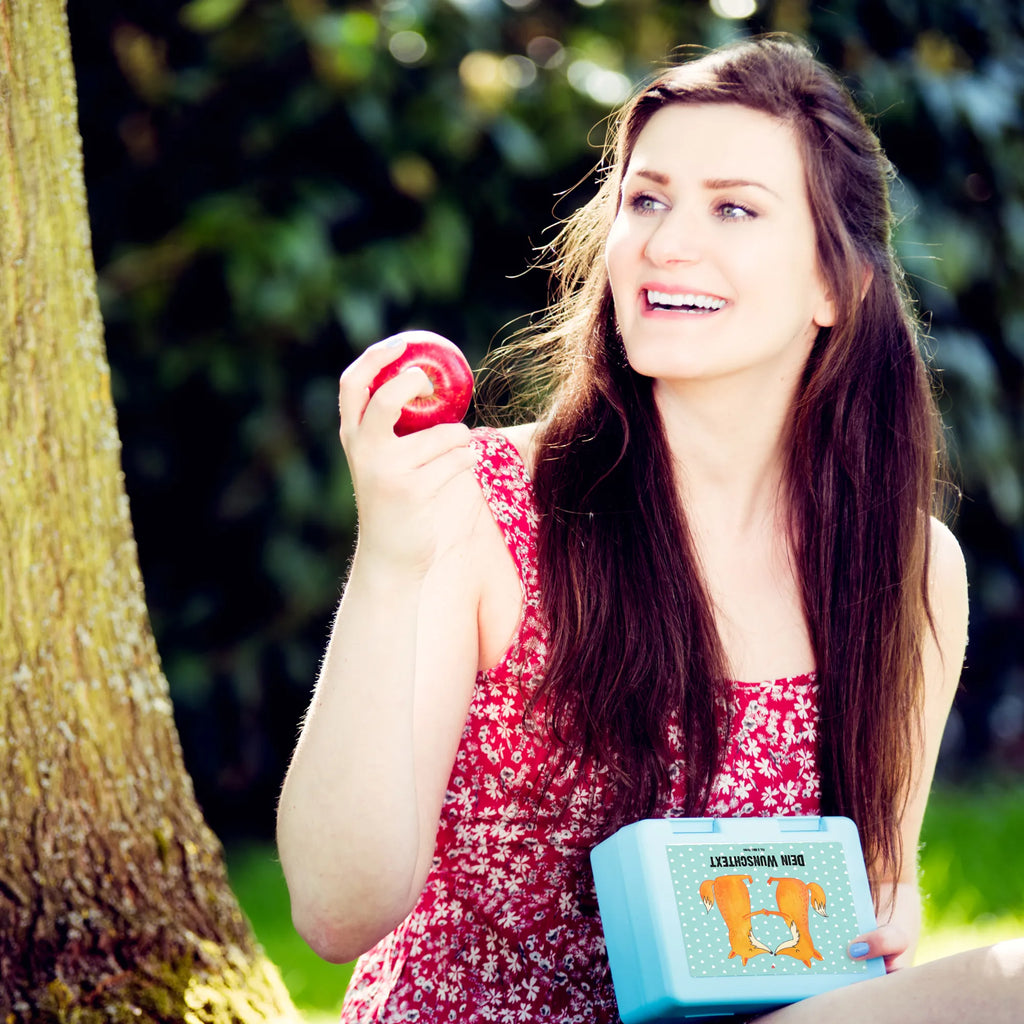 Spersonalizowany pojemnik na kanapki lisy miłość Lis