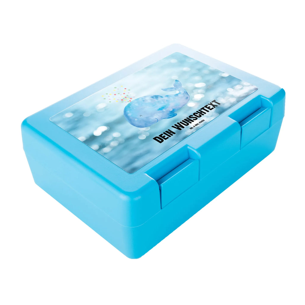 Spersonalizowany pojemnik na kanapki wieloryb konfetti Zwierzeta morskie, Morze, Wakacje