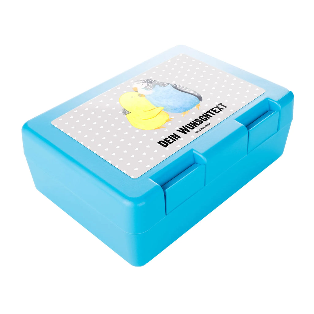 Personalised lunch box Parakeets in love Love, Loving, Two, Together, Marriage, Engagement, Proposal of marriage, Love gift, gift for her, gift for him, anniversary gift, birds, trust, love, budgie, cuddling, closeness
