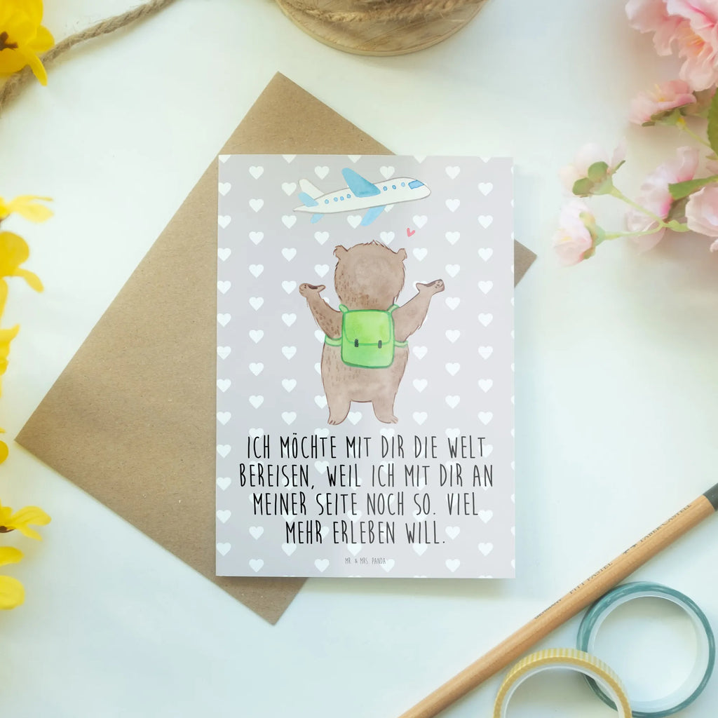 Greetings card bear Airplane wedding card, birthday card, greeting card, invitation card, folding card, Love, Loving, Two, Together, Marriage, Engagement, Proposal of marriage, Love gift, gift for her, gift for him, anniversary gift, Valentine&#39;s Day Gift for Women Love Gift Anniversary Wedding Anniversary Party Favor Gift for Girlfriend Gift for Partner Boyfriend Gift Token of Love for Men for Husband