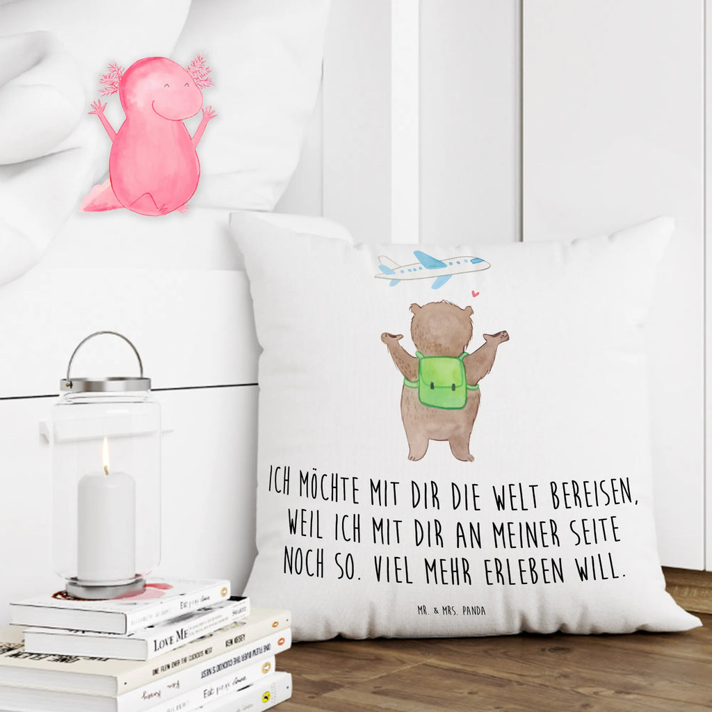 40x40 poduszka niedźwiedź samolot Miłość, partner, przyjaciel, przyjaciółka, mąż, żona, wesele, zaręczyny, prośba o rękę, prezent miłosny, rocznica, dzień ślubu