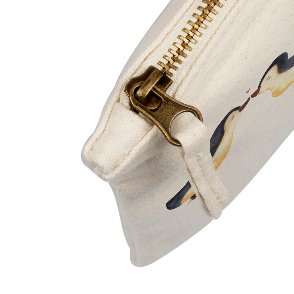 torebka na makijaż Pingwiny Pocałunek Miłość, partner, przyjaciel, przyjaciółka, mąż, żona, wesele, zaręczyny, prośba o rękę, prezent miłosny, rocznica, dzień ślubu