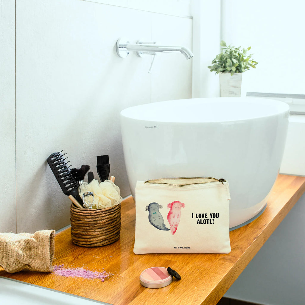 Make-up bag axolotl Love Kosmetiktasche, pencil case, Schlampermäppchen, pinsel tasche, toiletry bag, Kosmetikbeutel, Schminkbeutel, kosmetiktäschchen, Stiftemäppchen, aufbewahrungsbeutel, Schminktasche, Waschtasche, Kulturbeutel, aufbewahrungstasche, Waschbeutel, utensilientasche, Etui, Mäppchen, Kulturtasche, beauty tasche, beauty case, Schminktäschchen, Federmappe, Freundin, Freund, Liebe, Liebesgeschenk, Jahrestag, Verlobung, Partner, Ehemann, Ehefrau, Heiraten, Heiratsantrag, Hocheitstag, Mitbringsel, Liebesbeweis, für Männer, Geschenk für Partner, für Ehemann, Geschenk für Frauen, Geschenk für Freundin, Valentinstag, Hochzeitstag