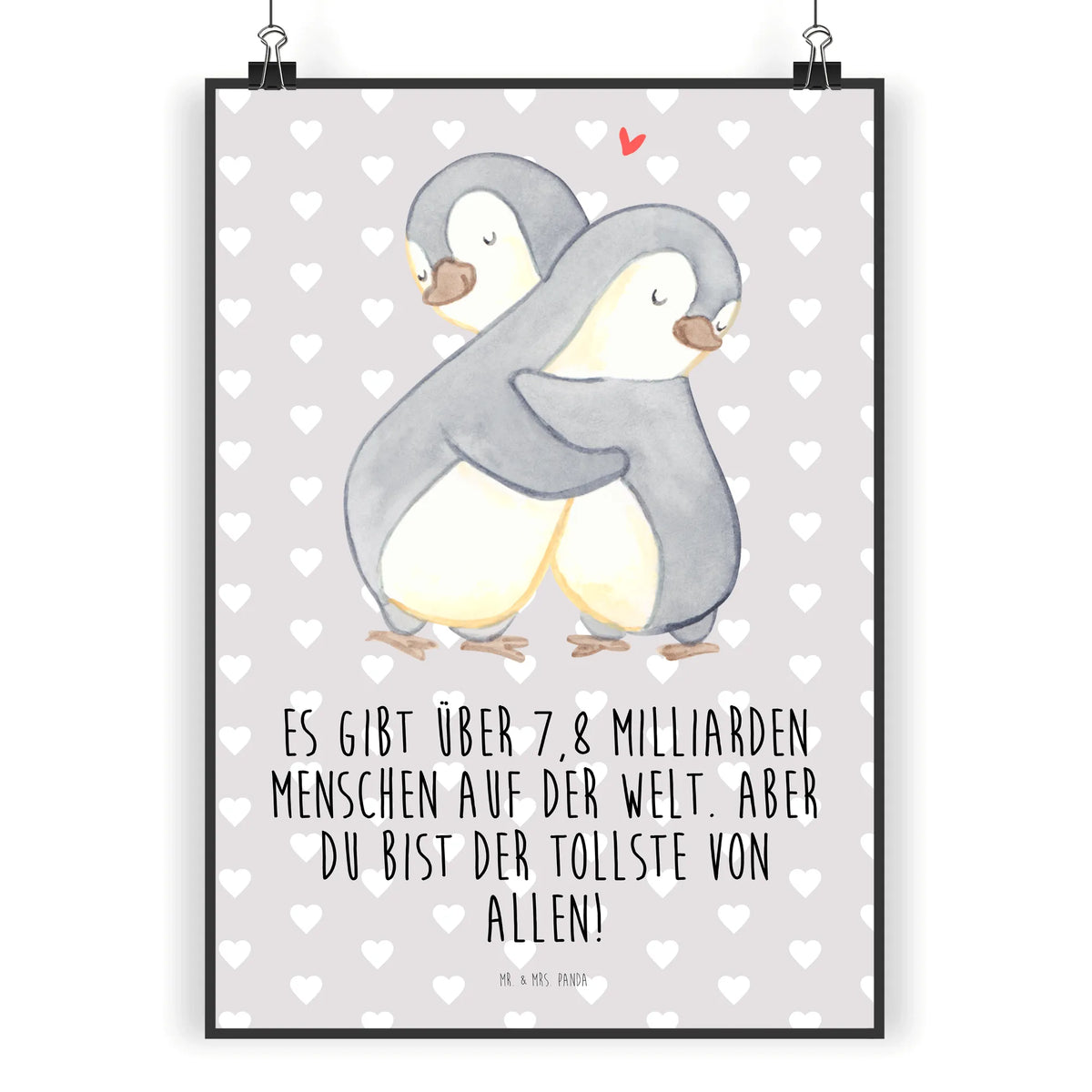 Poster Pinguine Kuscheln