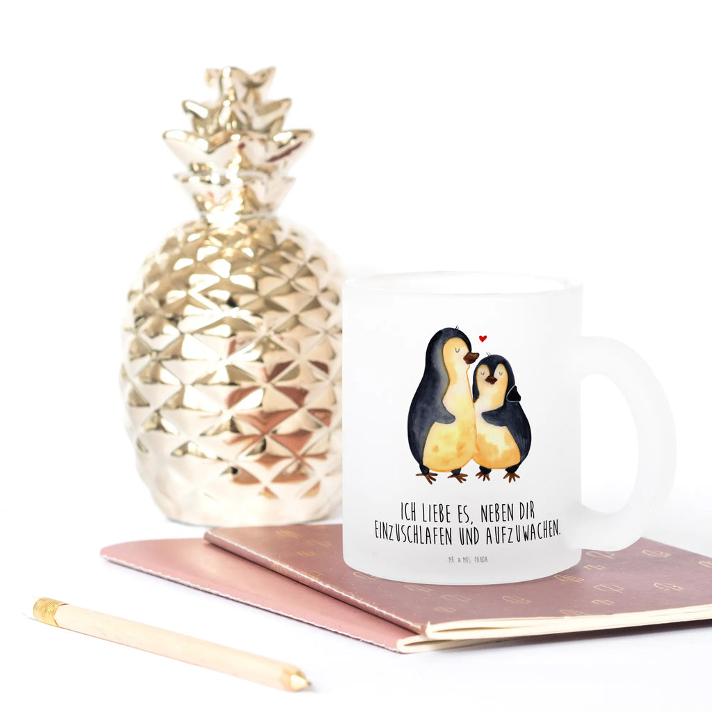 Filiżanka do herbaty pingwiny zasypianie Miłość, partner, przyjaciel, przyjaciółka, mąż, żona, wesele, zaręczyny, prośba o rękę, prezent miłosny, rocznica, dzień ślubu