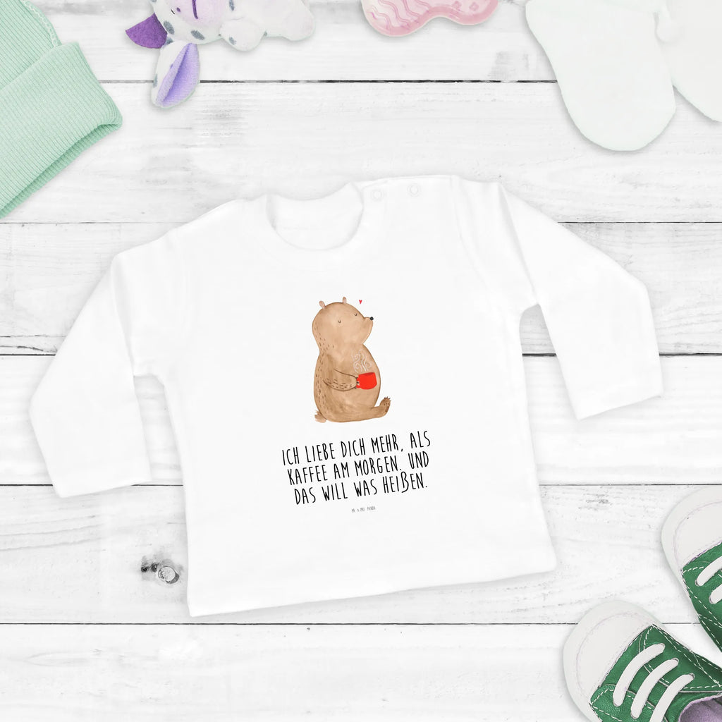 Baby Longsleeve Bär Morgenkaffee Bio, Baby, Kleidung, Jungen, Mädchen, Langarm, Liebe, Partner, Freund, Freundin, Ehemann, Ehefrau, Heiraten, Verlobung, Heiratsantrag, Liebesgeschenk, Jahrestag, Hocheitstag, Geschenk für Frauen, für Männer, Liebesbeweis, Geschenk für Partner, für Ehemann, Mitbringsel, Hochzeitstag, Valentinstag, Geschenk für Freundin