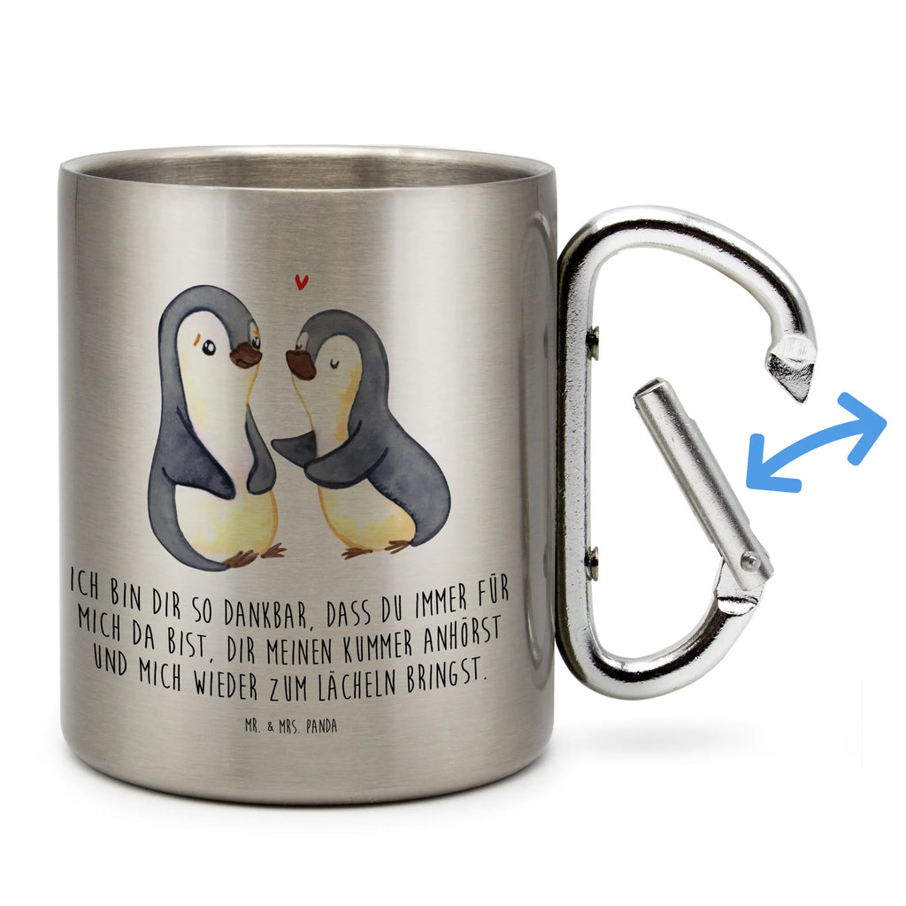 Kubek ze stali nierdzewnej pingwiny pocieszyć Miłość, partner, przyjaciel, przyjaciółka, mąż, żona, wesele, zaręczyny, prośba o rękę, prezent miłosny, rocznica, dzień ślubu