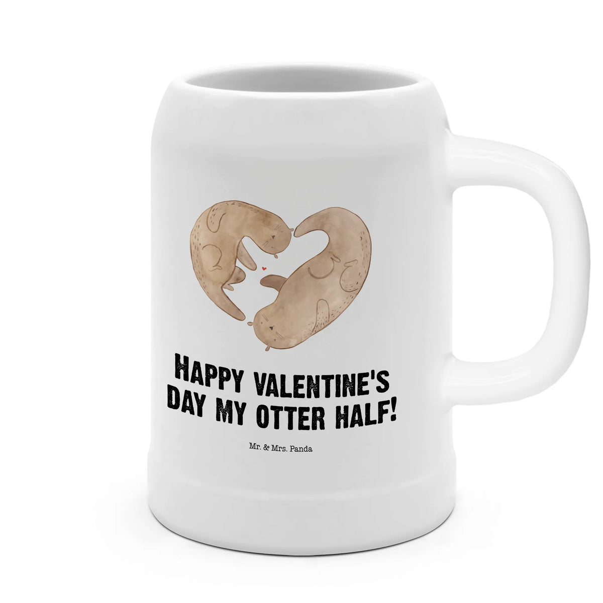 Bierkrug Otter Valentine Humpen, Bierbecher, Bier Humpen, Steingutkrug, Bierhumpen, Tonkrug, Keramikkrug, Bier Seidel, Steinzeugkrug, Krug, Steinbierkrug, Mr. & Mrs. Panda Bierkrug, Steinkrug, Trinkkrug, Seidel, Freundin, Freund, Liebe, Liebesgeschenk, Jahrestag, Verlobung, Partner, Ehemann, Ehefrau, Heiraten, Heiratsantrag, Hocheitstag, Valentinstag, Geschenk für Freundin, Geschenk für Partner, für Ehemann, Geschenk für Frauen, für Männer, Mitbringsel, Liebesbeweis, Hochzeitstag