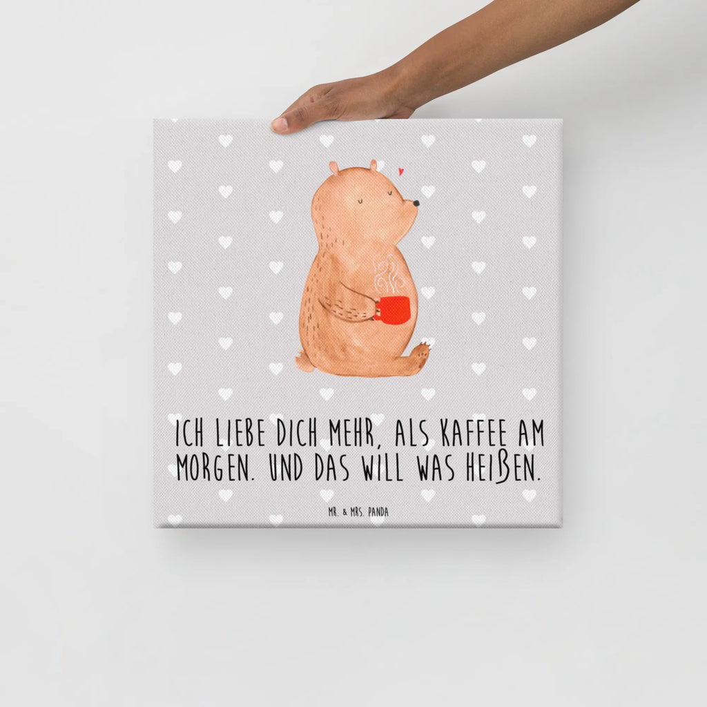 Leinwand Bild Bär Morgenkaffee Kunstdruck, Leinwand, Verlobung, Partner, Ehemann, Ehefrau, Liebe, Heiraten, Liebesgeschenk, Heiratsantrag, Hocheitstag, Freundin, Jahrestag, Freund, Geschenk für Partner, für Männer, Liebesbeweis, Mitbringsel, Hochzeitstag, Geschenk für Frauen, Valentinstag, für Ehemann, Geschenk für Freundin