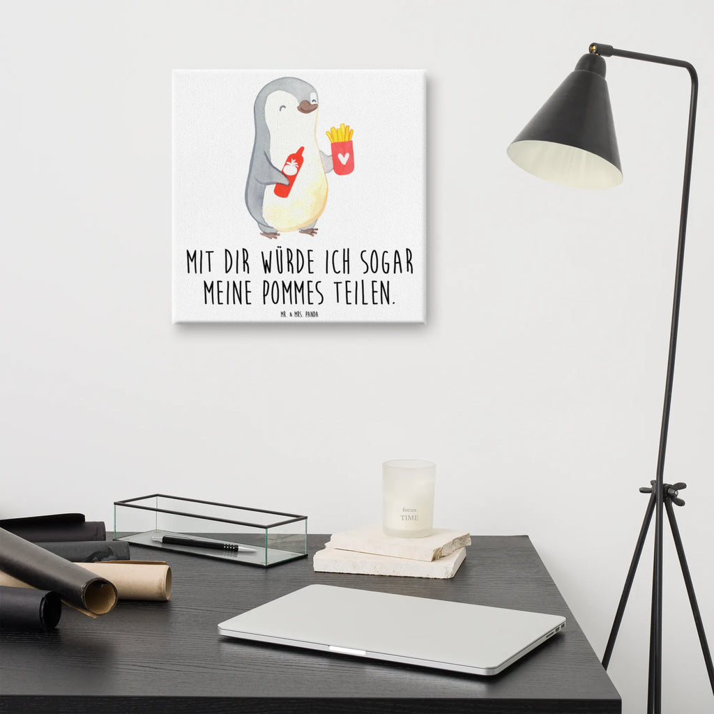 Canvas picture penguin French fries Kunstdruck, Leinwand, Verlobung, Partner, Ehemann, Ehefrau, Liebe, Heiraten, Liebesgeschenk, Heiratsantrag, Hocheitstag, Freundin, Jahrestag, Freund, Hochzeitstag, für Männer, Geschenk für Frauen, Geschenk für Partner, Geschenk für Freundin, für Ehemann, Valentinstag, Liebesbeweis, Mitbringsel