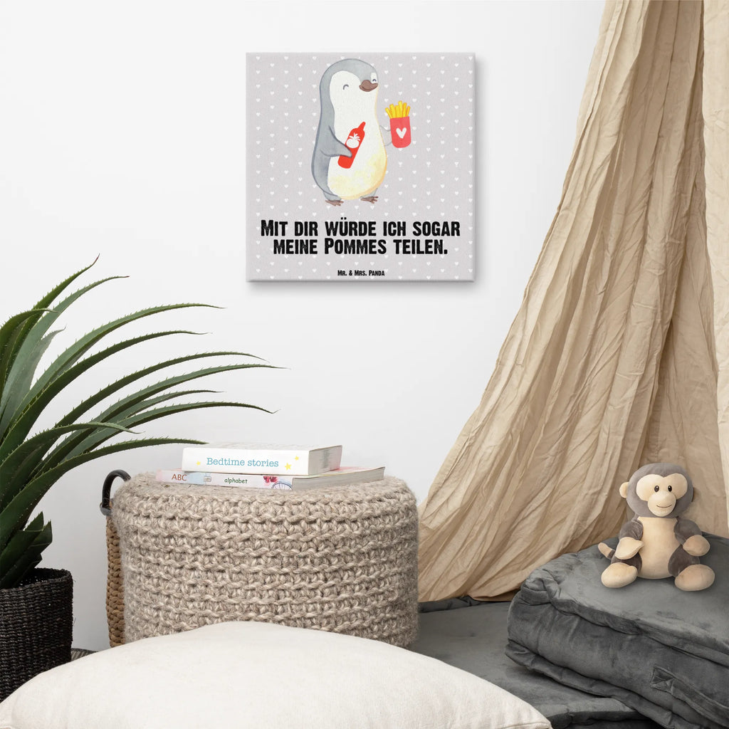 Canvas picture penguin French fries Kunstdruck, Leinwand, Verlobung, Partner, Ehemann, Ehefrau, Liebe, Heiraten, Liebesgeschenk, Heiratsantrag, Hocheitstag, Freundin, Jahrestag, Freund, Hochzeitstag, für Männer, Geschenk für Frauen, Geschenk für Partner, Geschenk für Freundin, für Ehemann, Valentinstag, Liebesbeweis, Mitbringsel