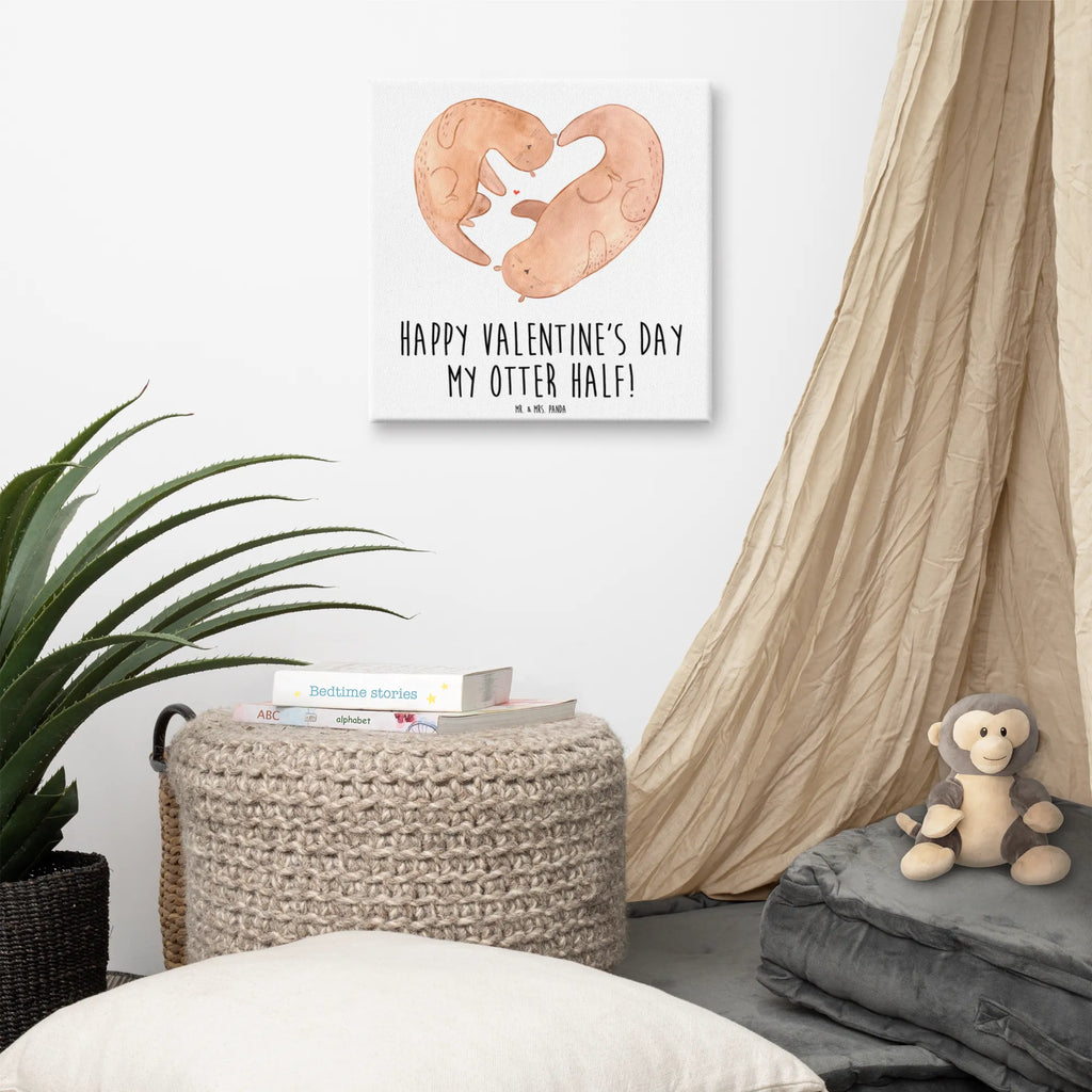 Leinwand Bild Otter Valentine Kunstdruck, Leinwand, Liebesgeschenk, Jahrestag, Hocheitstag, Freundin, Heiratsantrag, Heiraten, Liebe, Ehefrau, Ehemann, Freund, Partner, Verlobung, Hochzeitstag, Geschenk für Freundin, Valentinstag, für Männer, Mitbringsel, für Ehemann, Geschenk für Frauen, Geschenk für Partner, Liebesbeweis