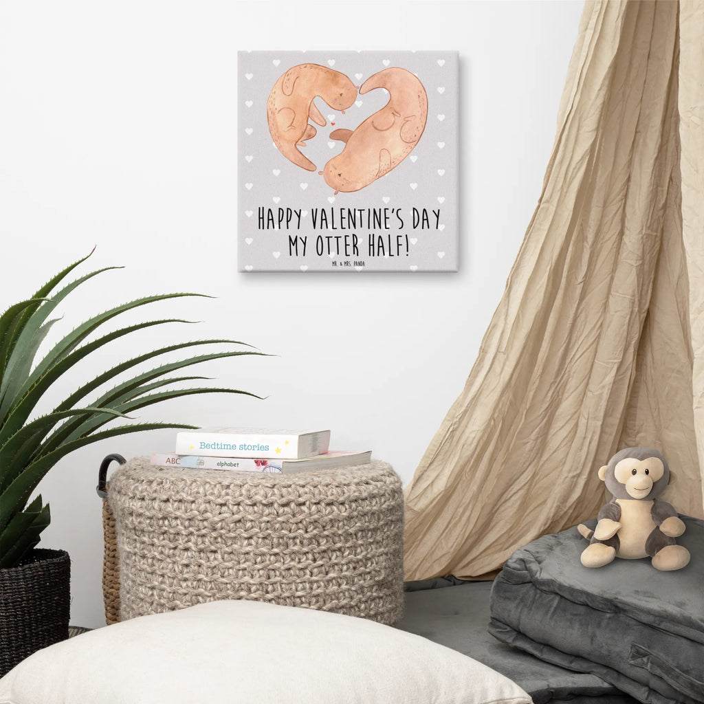 Leinwand Bild Otter Valentine Kunstdruck, Leinwand, Liebesgeschenk, Jahrestag, Hocheitstag, Freundin, Heiratsantrag, Heiraten, Liebe, Ehefrau, Ehemann, Freund, Partner, Verlobung, Hochzeitstag, Geschenk für Freundin, Valentinstag, für Männer, Mitbringsel, für Ehemann, Geschenk für Frauen, Geschenk für Partner, Liebesbeweis