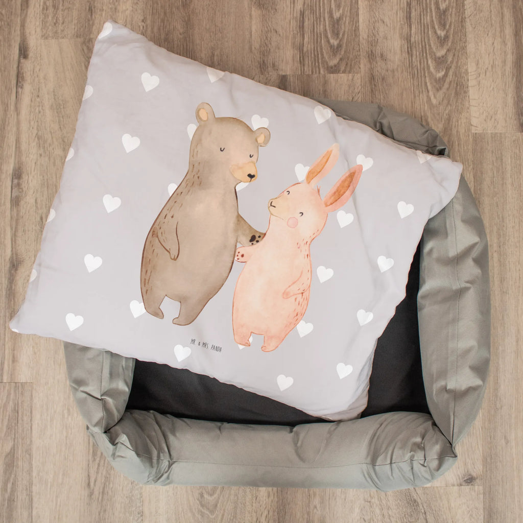 Cat bed bear and rabbit Embrace Love, Loving, Two, Together, Marriage, Engagement, Proposal of marriage, Love gift, gift for her, gift for him, anniversary gift, bear, friends, rabbit, best friends, best friend