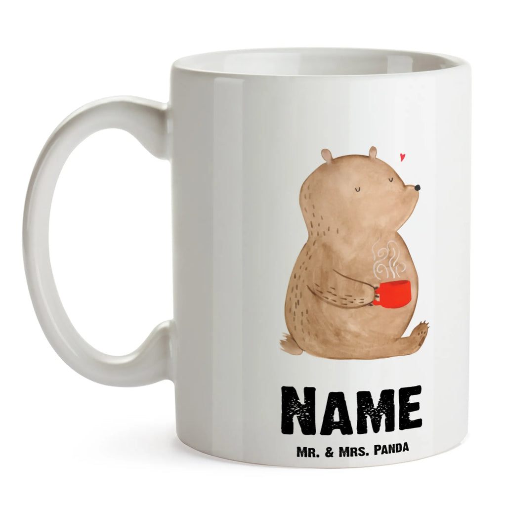 Personalisierte Tasse Bär Morgenkaffee Namenstasse, Wunschname, Tasse, Personalisiert, Namen, Personalisierte Tasse, Drucken, Tasse mit Namen, Liebe, Partner, Freund, Freundin, Ehemann, Ehefrau, Heiraten, Verlobung, Heiratsantrag, Liebesgeschenk, Jahrestag, Hocheitstag, Geschenk für Partner, Hochzeitstag, Mitbringsel, Valentinstag, Geschenk für Freundin, Liebesbeweis, Geschenk für Frauen, für Männer, für Ehemann