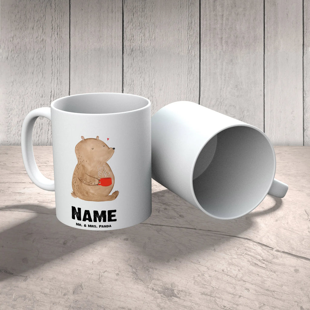 Personalisierte Tasse Bär Morgenkaffee Namenstasse, Wunschname, Tasse, Personalisiert, Namen, Personalisierte Tasse, Drucken, Tasse mit Namen, Liebe, Partner, Freund, Freundin, Ehemann, Ehefrau, Heiraten, Verlobung, Heiratsantrag, Liebesgeschenk, Jahrestag, Hocheitstag, Geschenk für Partner, Hochzeitstag, Mitbringsel, Valentinstag, Geschenk für Freundin, Liebesbeweis, Geschenk für Frauen, für Männer, für Ehemann