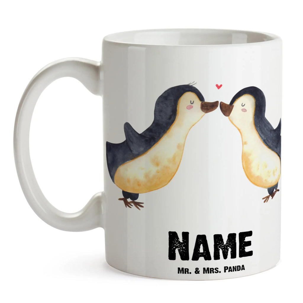 Personalisierte Tasse Pinguine Kuss Wunschname, Namen, Personalisierte Tasse, Namenstasse, Personalisiert, Tasse, Drucken, Tasse mit Namen, Freundin, Freund, Liebe, Liebesgeschenk, Jahrestag, Verlobung, Partner, Ehemann, Ehefrau, Heiraten, Heiratsantrag, Hocheitstag, für Männer, Mitbringsel, Hochzeitstag, Geschenk für Freundin, Liebesbeweis, für Ehemann, Valentinstag, Geschenk für Frauen, Geschenk für Partner