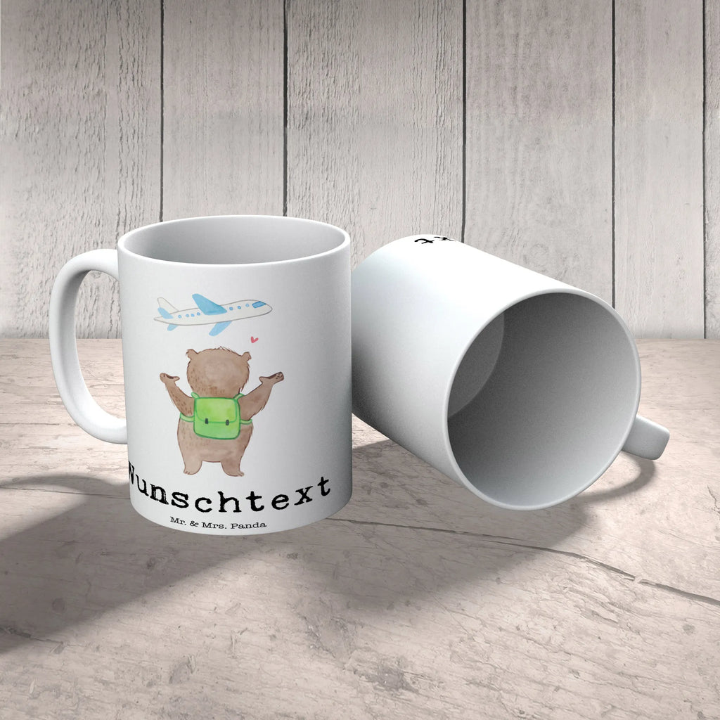 Personalisierte Tasse Bär Flugzeug Namenstasse, Drucken, Tasse mit Namen, Personalisiert, Namen, Personalisierte Tasse, Wunschname, Tasse, Freundin, Freund, Liebe, Liebesgeschenk, Jahrestag, Verlobung, Partner, Ehemann, Ehefrau, Heiraten, Heiratsantrag, Hocheitstag, Hochzeitstag, Liebesbeweis, Geschenk für Frauen, Geschenk für Freundin, für Ehemann, Mitbringsel, Geschenk für Partner, Valentinstag, für Männer