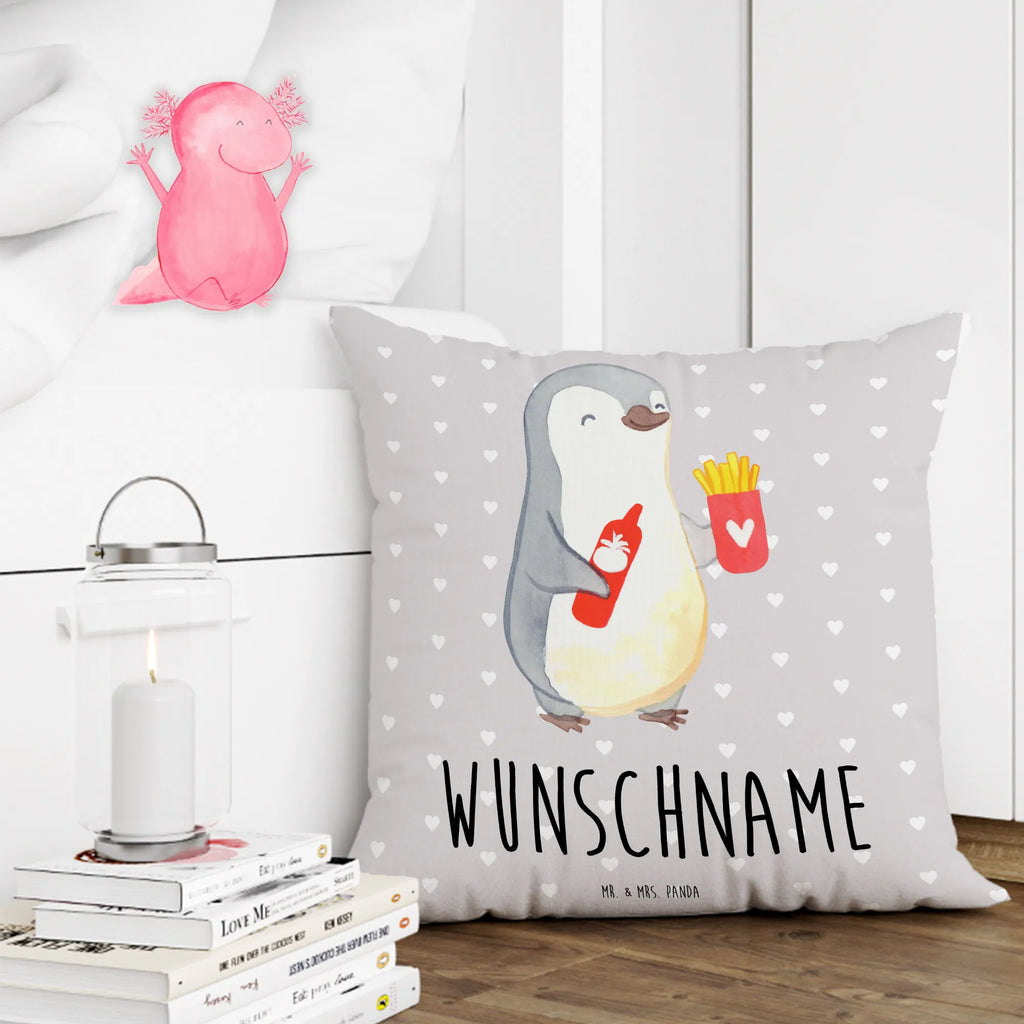 Personalised cushion penguin French fries Love, Loving, Two, Together, Marriage, Engagement, Proposal of marriage, Love gift, gift for her, gift for him, anniversary gift, Valentine&#39;s Day Gift for Women Love Gift Anniversary Wedding Anniversary Party Favor Gift for Girlfriend Gift for Partner Boyfriend Gift Token of Love for Men for Husband