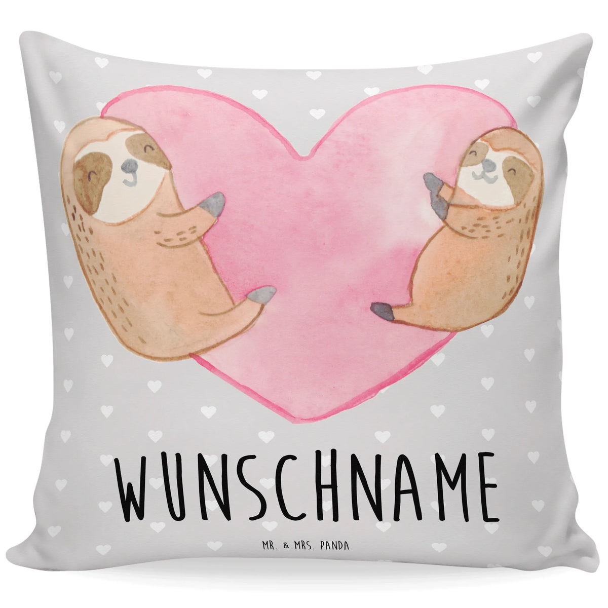 Personalizowana poduszka leniwce Serce Miłość, partner, przyjaciel, przyjaciółka, mąż, żona, wesele, zaręczyny, prośba o rękę, prezent miłosny, rocznica, dzień ślubu