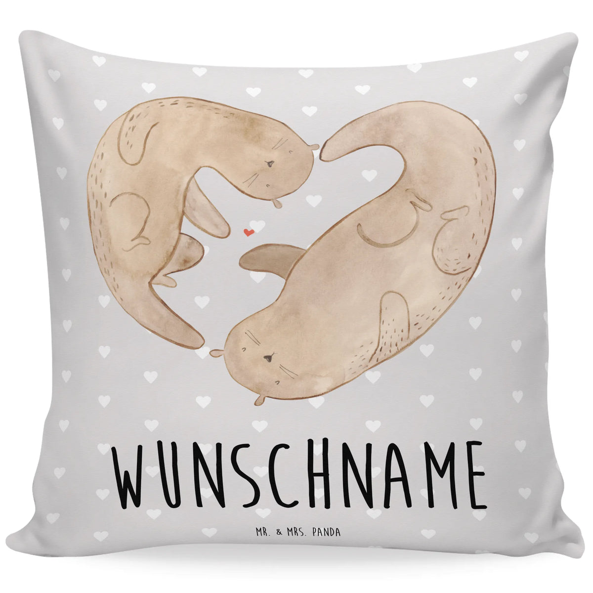 Personalised cushion otter valentine Love, Loving, Two, Together, Marriage, Engagement, Proposal of marriage, Love gift, gift for her, gift for him, anniversary gift, Valentine's Day Gift for Women Love Gift Anniversary Wedding Anniversary Party Favor Gift for Girlfriend Gift for Partner Boyfriend Gift Token of Love for Men for Husband