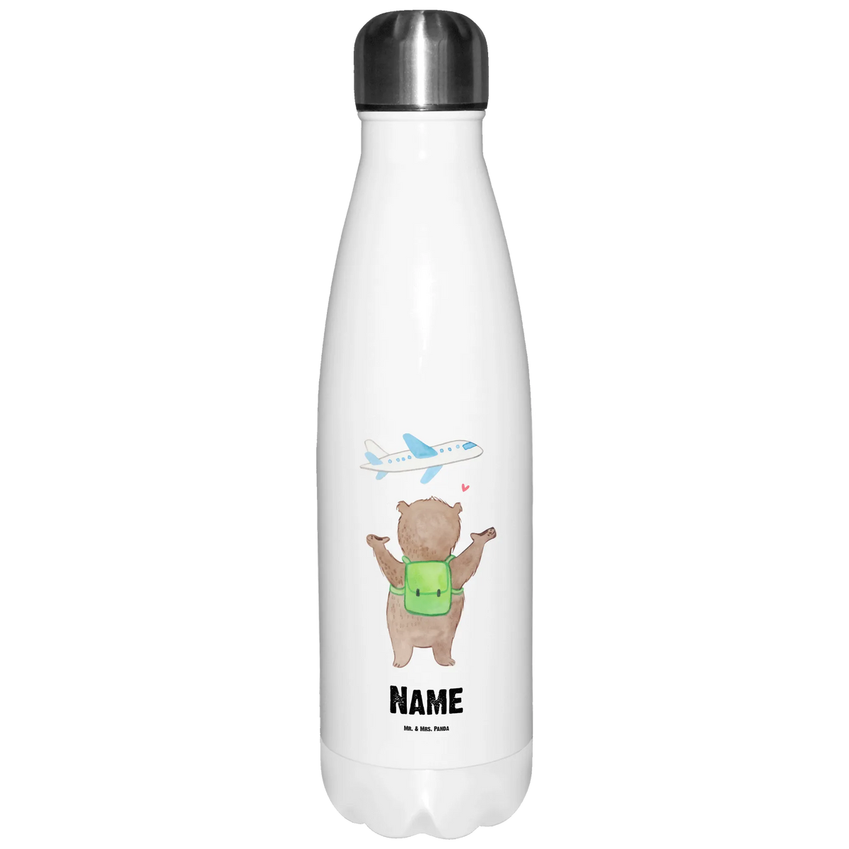 Personalised insulated bottle bear Airplane Loving, Two, Together, Marriage, Proposal of marriage, Love gift, gift for her, gift for him, anniversary gift, Valentine's Day Gift for Women Love Gift Anniversary Wedding Anniversary Party Favor Gift for Girlfriend Gift for Partner Boyfriend Gift Token of Love for Men for Husband
