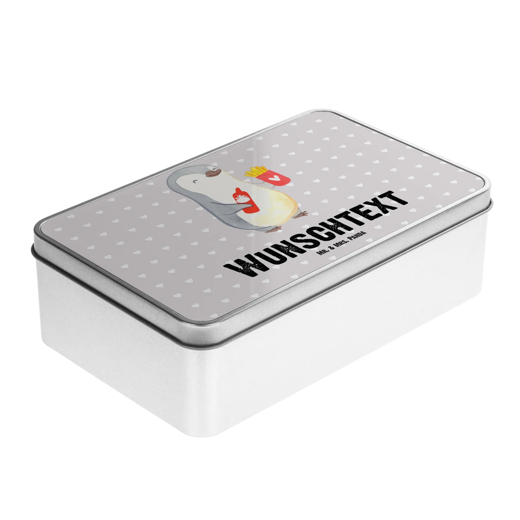 Personalised metal tin penguin French fries Love, Loving, Two, Together, Marriage, Engagement, Proposal of marriage, Love gift, gift for her, gift for him, anniversary gift, Valentine&#39;s Day Gift for Women Love Gift Anniversary Wedding Anniversary Party Favor Gift for Girlfriend Gift for Partner Boyfriend Gift Token of Love for Men for Husband